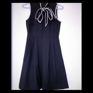 Jcrew Black and White Bow Collar Dress